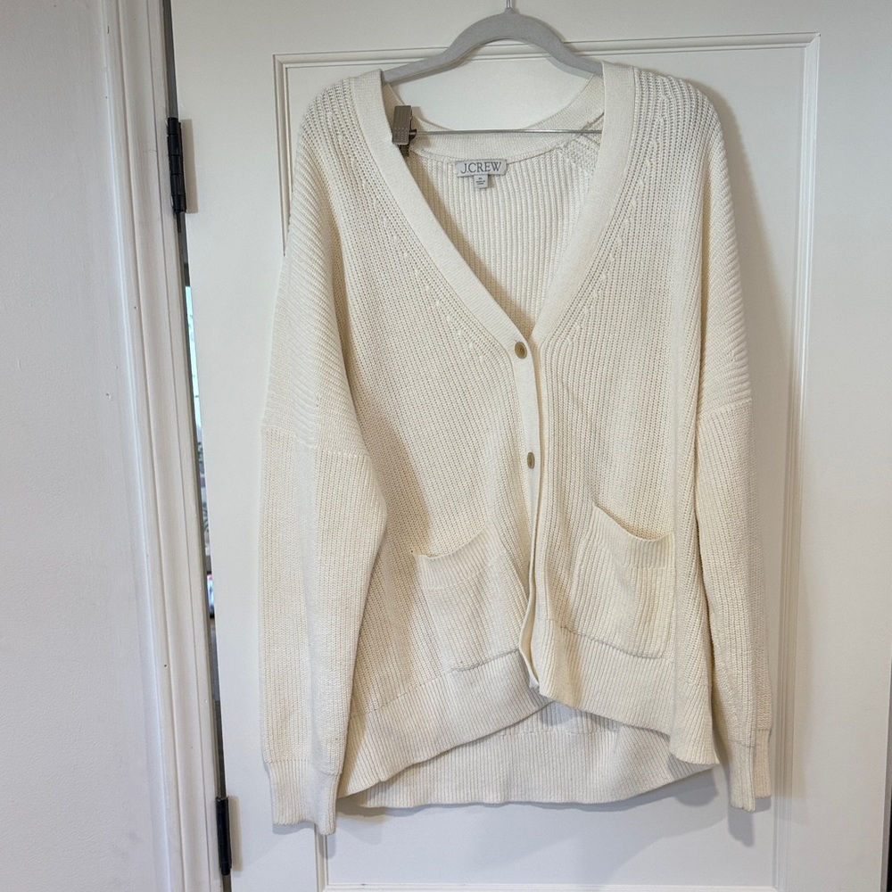 J Crew XL women’s off white cardigan